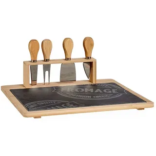 San Ignacio X Kinvara 34x27 Cm Käseplatte Und Messerset - Black / Natural - One Size