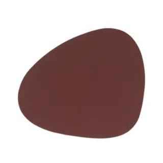 Lind DNA Glasuntersetzer Curve aus Leder Hippo in der Farbe Rot, Größe: 11x13 cm, 981800