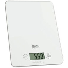 Bild von TSA0804W Digitale Küchenwaage mit großer LCD-Anzeige, 4 g / 5 Kg, weiß