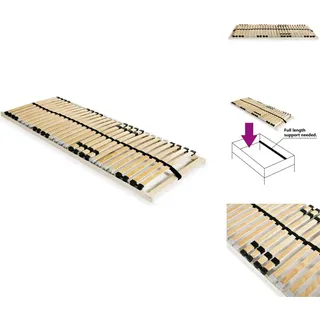 vidaXL Lattenrost mit 28 Latten 7 Zonen 70 x 200 cm - Betten & Bettgestelle - Braun