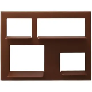 Novel Wandregal , Kupferfarben , Metall , 72x55x26.5 cm , Typenauswahl, hängend , Holzmöbel, Wohnwände Holz, Wohnwand Serien Holz