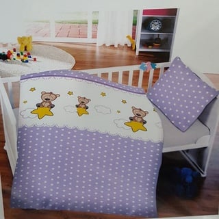 Kk Baby Bettwäsche Bär und Sterne 100 x 135 cm 100% Baumwolle