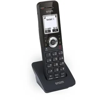 Snom M10 SC - DECT-Mobilgerät für SOHO und KMU, 7 Tage Akkulaufzeit im Standby, 9 Stunden Gesprächszeit, Beleuchtete Tastatur, Gap-kompatibel, 3 Jahre Herstellergarantie, Schwarz, 00004452