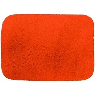 MSV - Mikrofaser-Badematte - 50 x 70 cm - Orange - Weich und komfortabel - Schnell absorbierend - Ideal fürs Badezimmer - Pflegeleicht - Schnelltrocknend