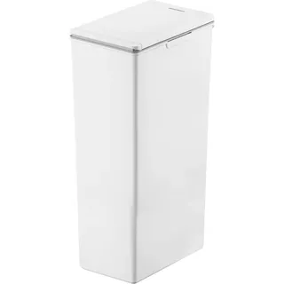Mülleimer FACKELMANN "OSLO, Touch Abfalleimer", weiß matt, B:23cm H:61cm T:36cm, Kunststoff, Mülleimer, Mülleimer, ideal als Mehrfachsammler, leicht & robust mit sanfter Touch-Öffnung