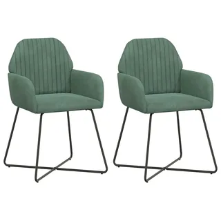vidaXL Esszimmerstühle 2 stk. Samt Meergrün 55 x 50 x 84 cm - Grün