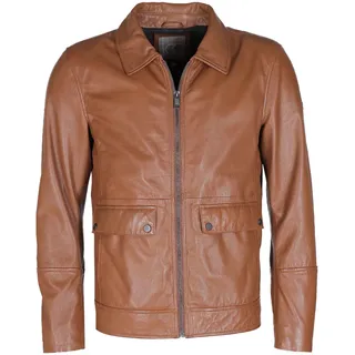 Lederjacke JCC "Lederjacke 31024403", Herren, Gr. 58, braun (cognac), Obermaterial: 100% Lammleder LEL. Futter: 100% Baumwolle CO., Jacken Lederjacke