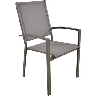 Stapelstuhl - 55x65x95 cm - Aluminium - Beige