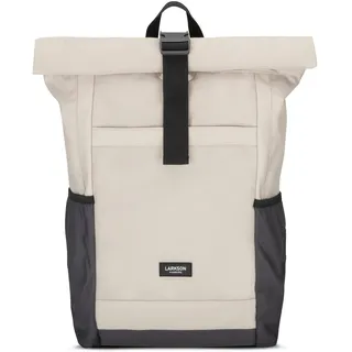 LARKSON Rolltop Rucksack Damen Groß Beige Grau - No 2 - Daypack für Schule, Uni, Fahrrad - 16 Zoll Laptop Fach für Arbeit - Nachhaltig - Anti-Diebstahl - Wasserabweisend