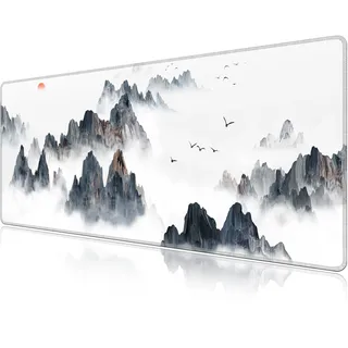 LL-COEUR Motiv XXL Mauspad Wasserdicht 140x60x0,3cm, Erweitertes Gaming Schreibtischunterlage mit rutschfeste Gummibasis (Landschaften 4, 1400x600x3mm)