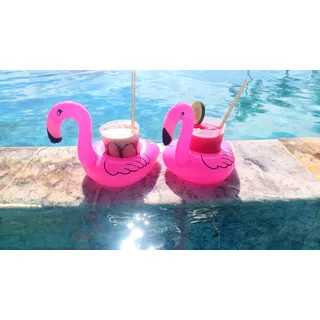 5 Stk. Aufblasbarer Getränkehalter "Flamingo" Style / Cup Holder
