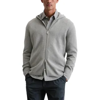 Marc OߴPolo Herren Cardigan aus Bio-Baumwolle mit Kapuze, Grau (Grey Melange), S