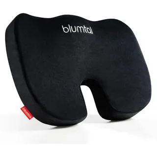 Blumtal Sitzkissen Memory Foam fest (90-130 kg), 44/34 cm , Grau , Kunststoff , Füllung: Viskoelastischer Kern , 44x7x34 cm , Heimtextilien, Wohntextilien, Sitzkissen