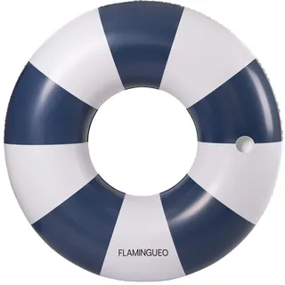 Flamingueo Schwimmring Erwachsene - Für Strand und Pool - Getränkehalter - Donut-Form - Strapazierfähiges PVC - Doppelventil - Zweifarbiges Design - Blau