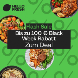 HelloFresh Black Friday - bis zu 100 € Rabatt auf die ersten 4 Boxen
