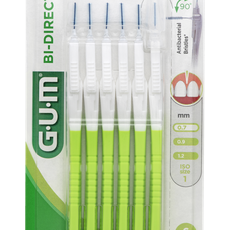Bild GUM Bi-Direction Interdentalbürsten 0,7 mm grün (Kerze), 3er Vorteilspack (3x 6 Stück)