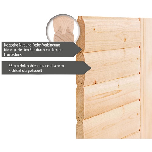 Bild von Sauna Mia - 9 kW Saunaofen mit Steuerung für 3 Personen beige