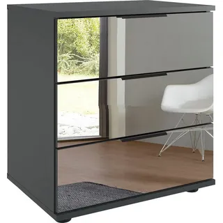 WIMEX Nachtkommode »Saigon« mit 3 Schubladen, wahlweise Glas-oder Spiegelfronten, grau