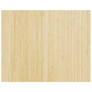 vidaXL Teppich Rechteckig Hell Natur 80x100 cm Bambus