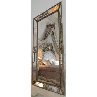 JV moebel Wandspiegel Barock 122 x 242 cm Silber