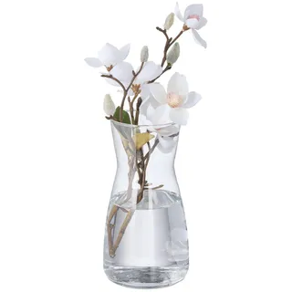 Relaxdays Blumenvase , Transparent , Glas , Rund , 20 cm , Dekoration, Vasen, Glasvasen