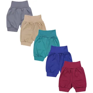 Pumphose TUPTAM "Pumphose Baby Sommershorts 5er Pack", Jungen, Gr. 86, N-Gr, blau (graphit marineblau schwarzgrün weinrot beige), Obermaterial: 100% Baumwolle CO., Hosen Pumphose