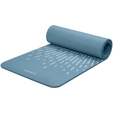 Retrospec Solana Yogamatte, 1,27 cm dick, mit Nylongurt für Damen und Herren, rutschfeste Trainingsmatte für Yoga, Pilates, Stretching, Boden- und Fitness-Workouts, Blau