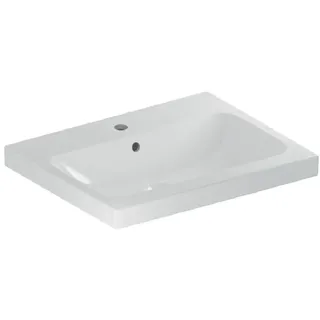 Geberit iCon Light Waschtisch, 60 cm x 48 cm, mit Hahnloch und Überlauf,501834, 501.834.00.2 - Weiß