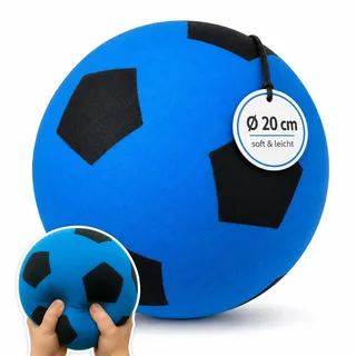 alldoro Schaumstoffball Ø 20 cm, leise & leicht, Softball, Indoor & Outdoor | leise & leicht, ideal als Geschenk für Kinder, sorgt für Spielspaß, Extra weicher Softball für Kinder ab 0 Jahren