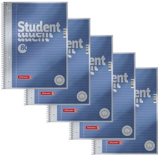 Bild von 5 BRUNNEN Collegeblöcke Student Premium liniert DIN A4 Innenrand