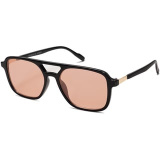 SOJOS Sonnenbrille Damen Herren Retro, Vintage Rechteckig Trendy Damen Herren Sonnenbrillen SJ2202