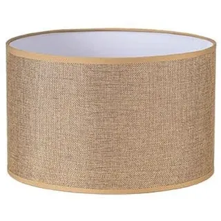 PRENDELUZ Zylindrischer Lampenschirm aus Jute E27, 22 x 22 x 15 cm, ideal für Tischlampen und Innendekoration, verleiht einen rustikalen und warmen Touch.