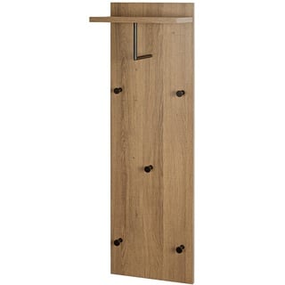 Haku-Möbel HAKU Möbel Wandgarderobe 37148 eiche Holz 5 Haken 30,0 x 100,0 cm