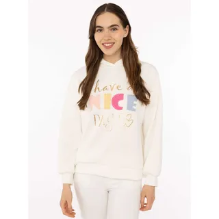 Zwillingsherz Hoodie Neon-Print Weiß