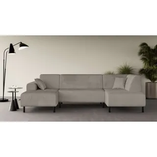 OTTO home Wohnlandschaft Polyester U-Form 3-Sitzer Grau
