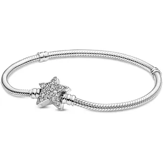 Pandora 599639C01 Damen-Armband Sternverschluss Silber, 19 cm