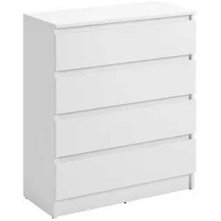 home collective Kommode weiß Holzwerkstoff, 4 Schubladen 76x87x35 cm Wohnzimmer Kommoden & Sideboards, Kommoden