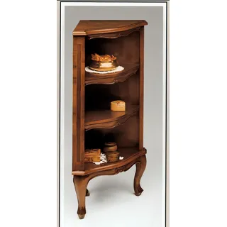 Eckschrank Regal Ecke Bücherregal Wand Ecke Regal Holz Schränke Design Barock - Braun
