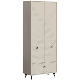 xonox.home Notes Garderobenschrank 80x195x35 cm sandbeige