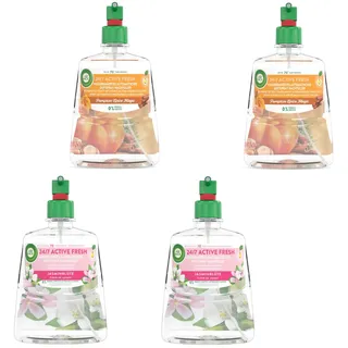 Air Wick Active Fresh Wasserbasiertes Automatisches Duftspray Nachfüller SET 2x 228ml Pumkin Spice Magic & 2x228ml Jasminblüte