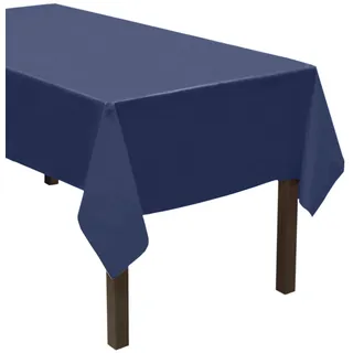 Party Essentials Heavy Duty Plastic Table Cover Available in 44 Colors, 54" x 108", Navy Blue
