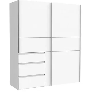 Forte Schwebetürenschrank Winn 170 x 201 x 61 cm Weiß