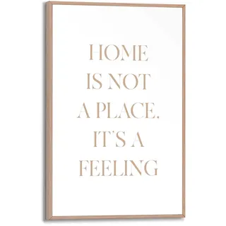 Reinders! Poster »Feeling Home« Wohnzimmer - Gold - MDF - Sprüche - 20x30 cm, goldfarben