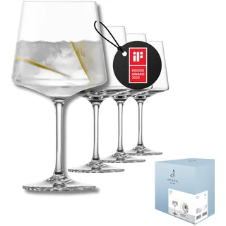 Zwiesel Glas Gin Tonic Gläser Echo (4 Stk), Made in Germany | bauchige Longdrinkgläser für Gin Tonic und Spritzgetränke, spülmaschinenfeste Tritan®-Kristallgläser