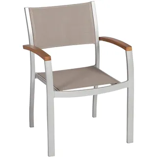 Merxx Naxos Stapelsessel 59 x 56 x 85 cm silber/grau 2 St.