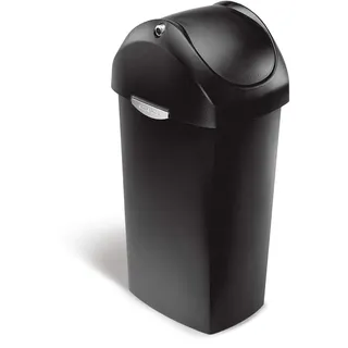 simplehuman Schwingdeckel Abfalleimer 60 l Schwarz