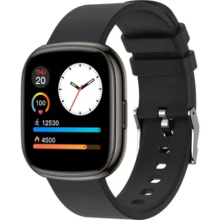 Smartwatch, Schrittzähler Smartwatch Bluetooth 1,3 Zoll Touchscreen Armbanduhr Blutdruck Puls Schlafmonitor IP68 Sportuhr Laufen für Damen Herren - Schwarz