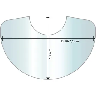 Aduro Glasbodenplatte Halbmond für Aduro 22 Serie