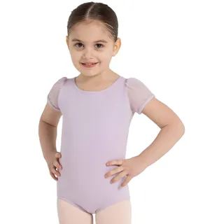 Capezio Damen 11311C Gymnastikanzug mit Puffärmeln, Violett, Größe M