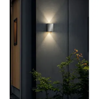 Philips Außenwandleuchte Edelstahl 14,0 cm 1000 lm IP44 silber